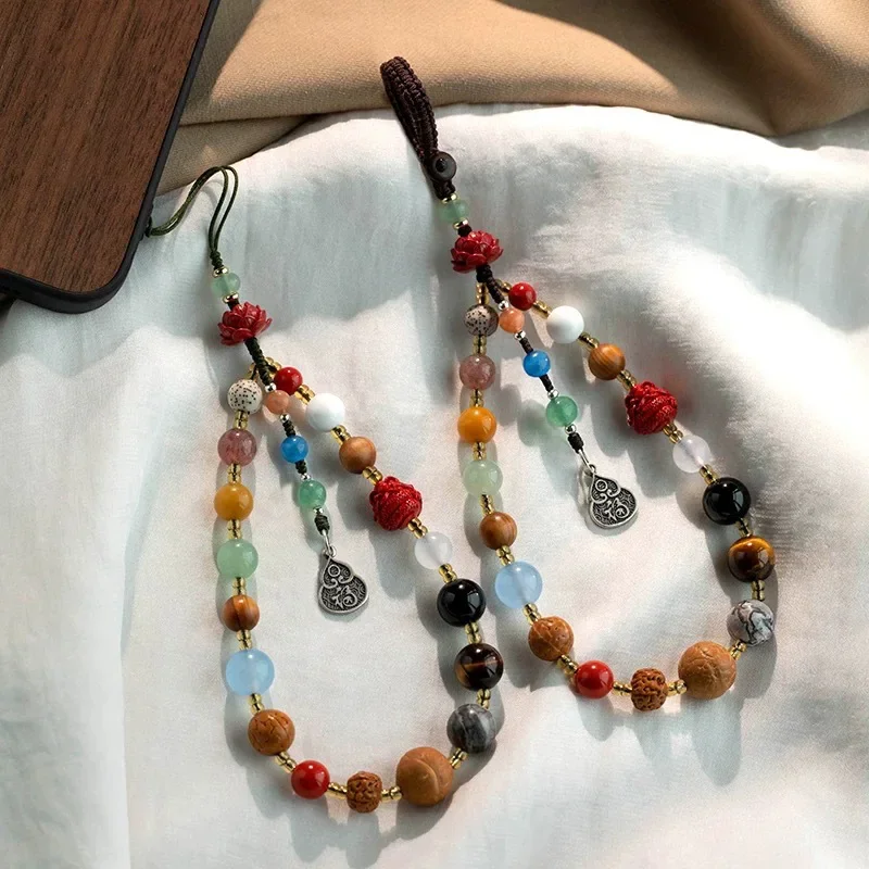 

Cinnabar Twelve Zodiac Signs Duobao Eighteen Seeds Mobile Phone Chain, Pendant,car Keychains,Lanyard , High-end Pendant