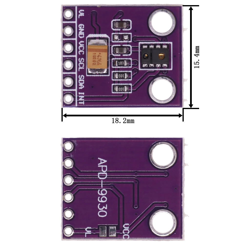 Sensore di gesti a infrarossi RGB APDS-9930 DC 3.3-3.8V per interfaccia Arduino I2C 3.3V Detectoin sensore di prossimità filtro UV a colori