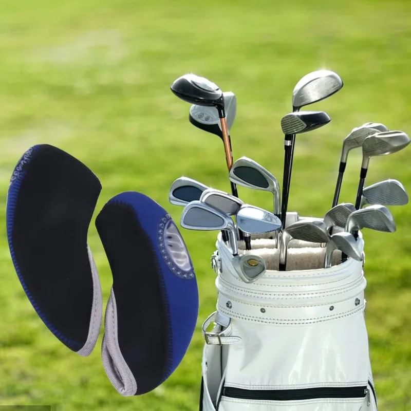 مجموعة أغطية حديد الجولف لمختارات مرونة النادي المحمولة 10 قطع/وحدة، هدية مثالية للاعبي الغولف