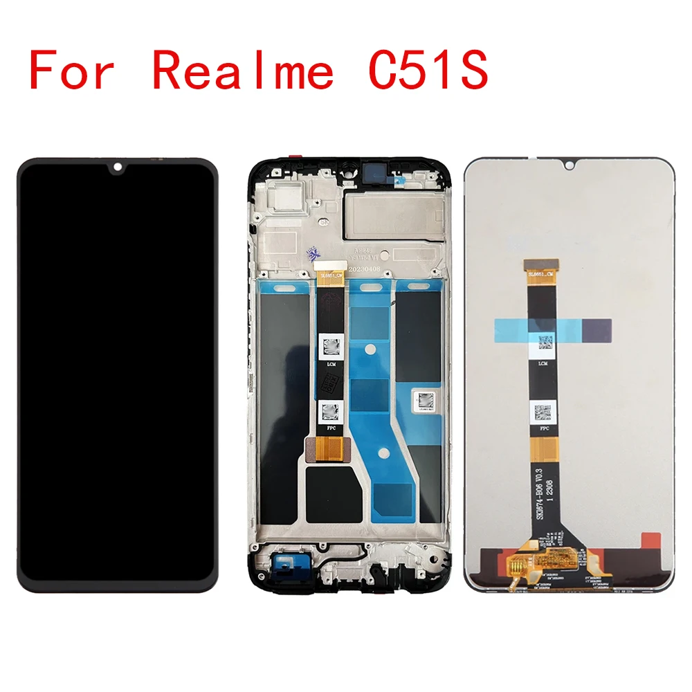 

For Realme C51s RMX3765 LCD Display Touch Screen Digitizer Assembly