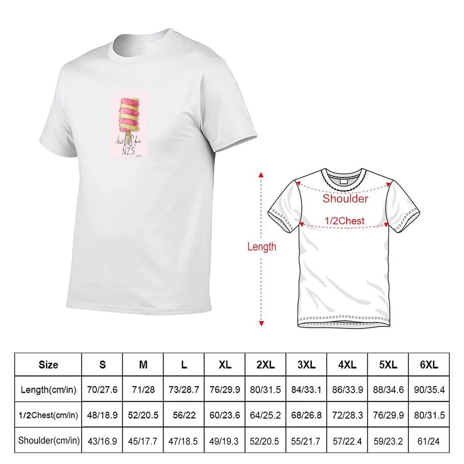 No ice cream for NZS - Strawberry popsicle - Fruit ice cream - Watercolor T-Shirt Utility Casual Work T-Shirt