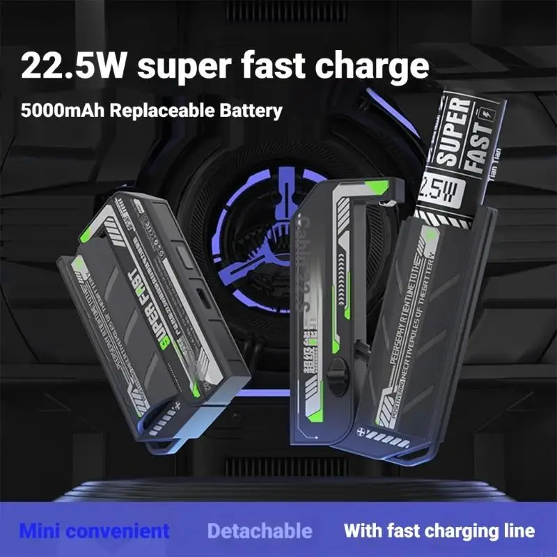 Battery Chargers Case with PD22.5W Fast and TFT Display for Accurate Power Monitor Metal Construction F19E
