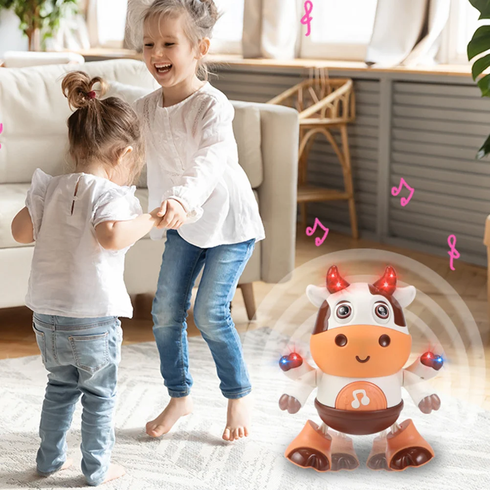 Danse compacte enfants Robot vache en forme de lumières son Portable électrique Musical jouet pour enfants enfants