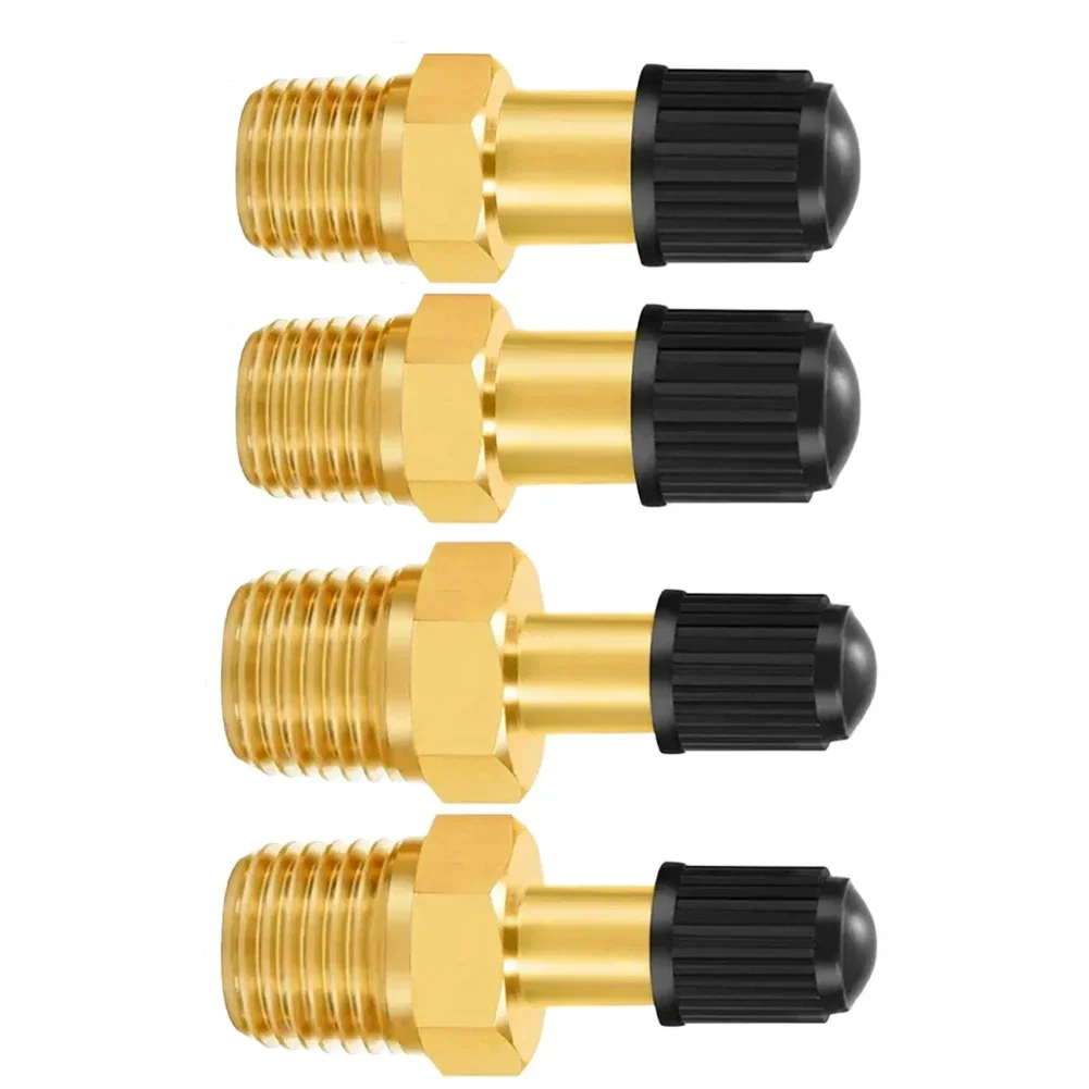 1/4 NPT 1/8 NPT M10 Air Compressor Threaded Nipple Brass Air Compressor Tank Filling Valve Valve Tire Valve With Core Air Tools