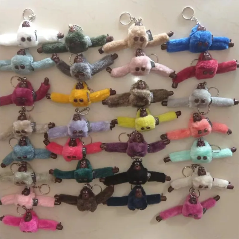 かわいいぬいぐるみ猿人形おもちゃキーホルダーゴリラバックパックペンダント長い腕動物バッグペンダントキーリング装飾子供の誕生日プレゼント