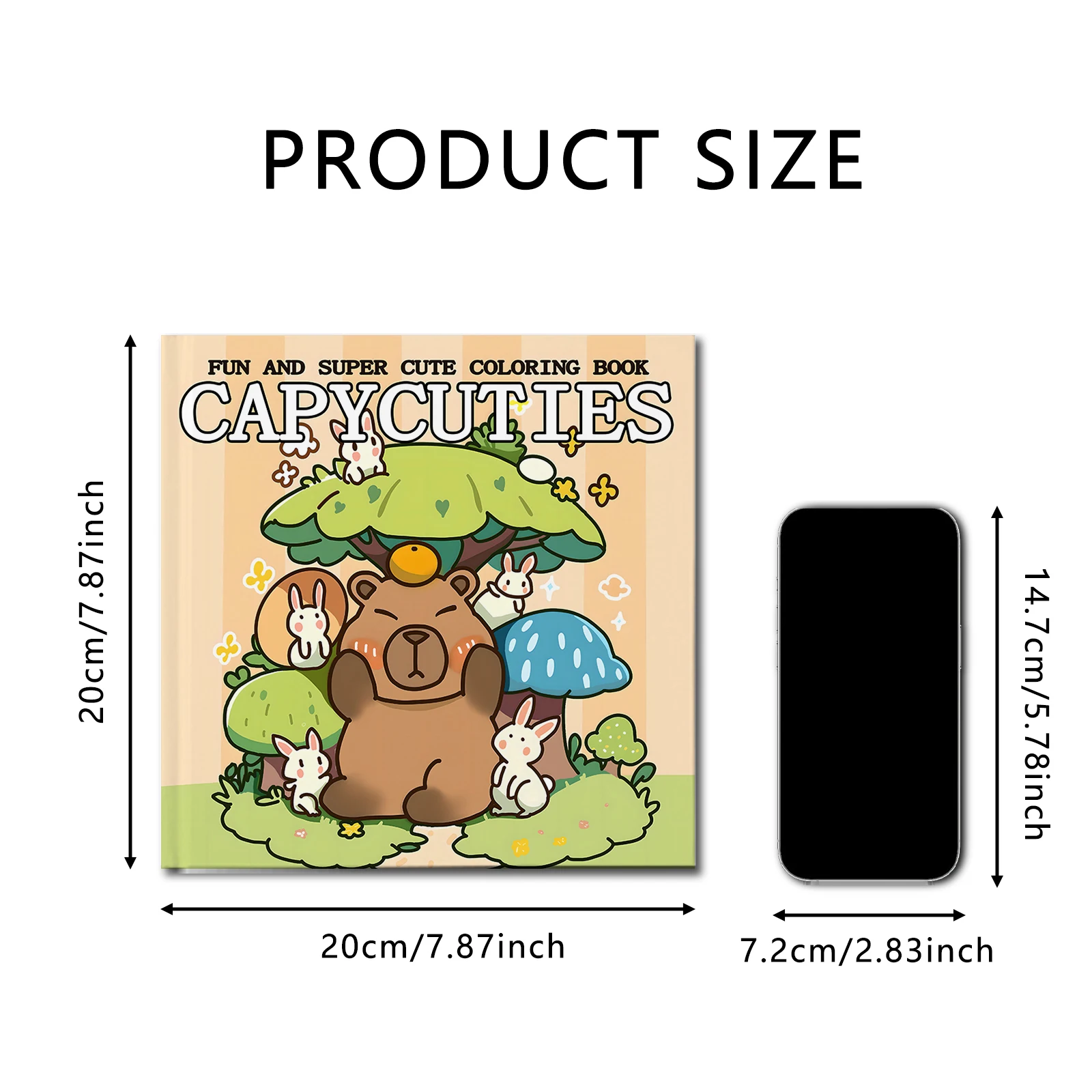 CAPYCUTIES Bold-easy Patterns Coloring Book for Adults Cute Drawing Book Perfect Gift for Party and Birthday