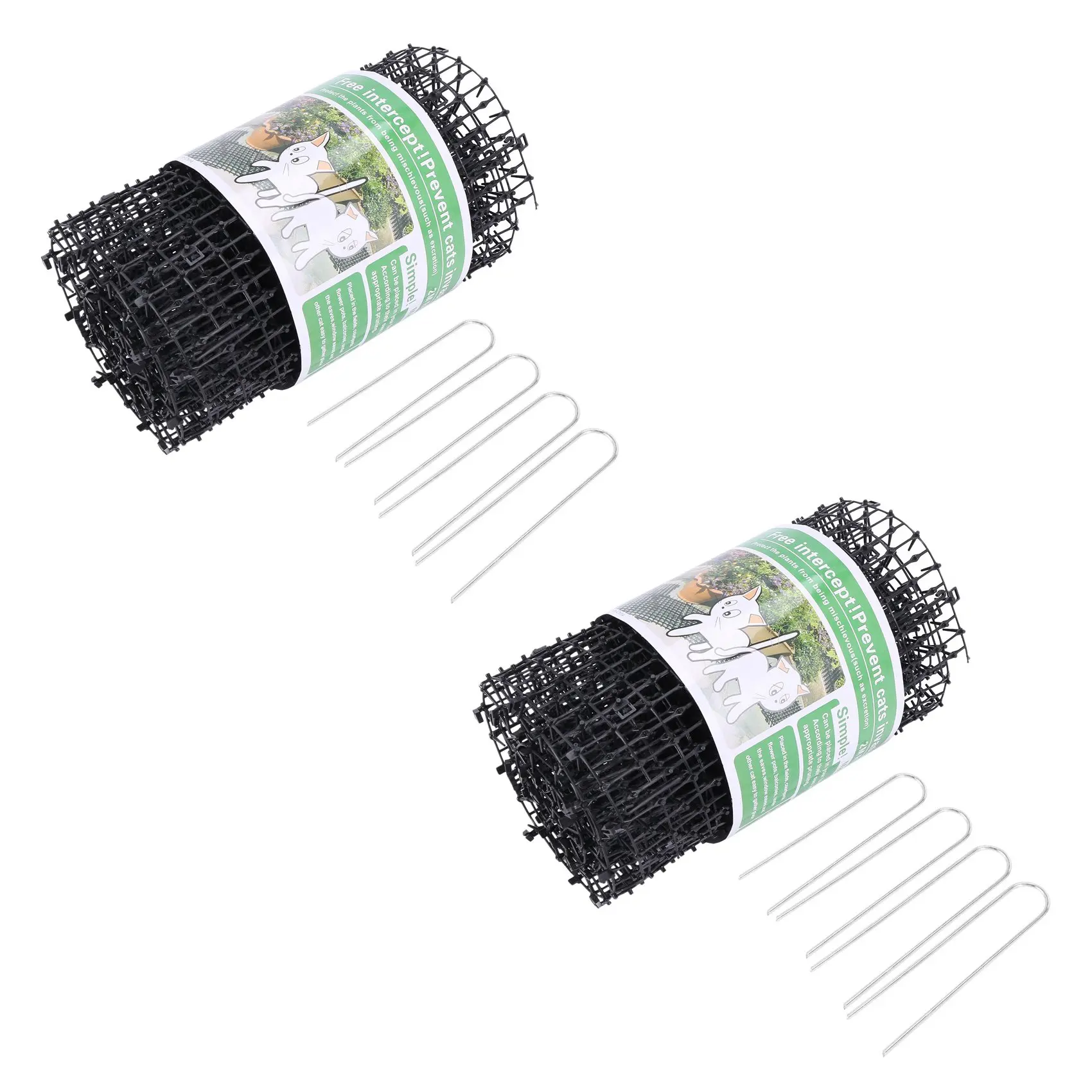 Daily Sale 2X Garden Cat Scat Mat - Cats And Dogs Repellent Mat Plastic Spike-Keeping Cats And Dogs From Digging