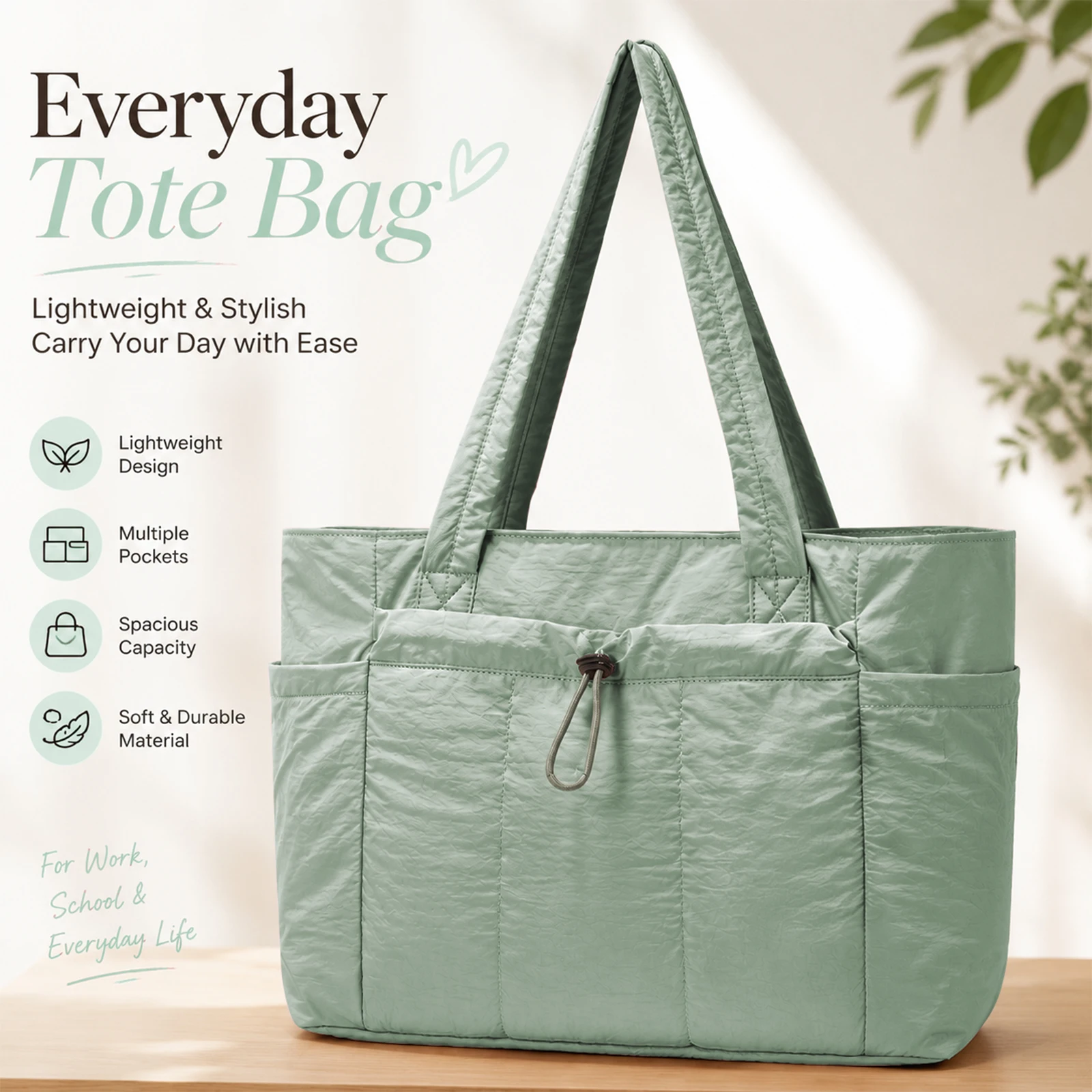 Women Bags With Laptop Compartment - Large Capacity Shoulder Bag, Women Tote