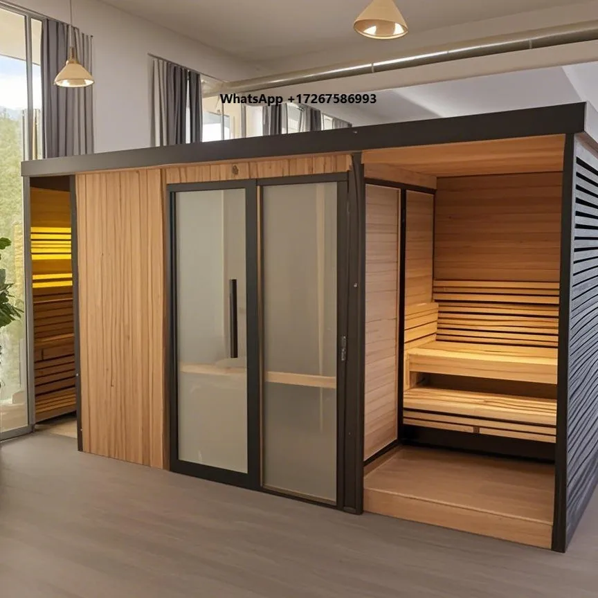 Factory Custom Modern Design 2-6 Person Includes Stove Heating Outdoor Indoor Cubic Sold Sauna Room