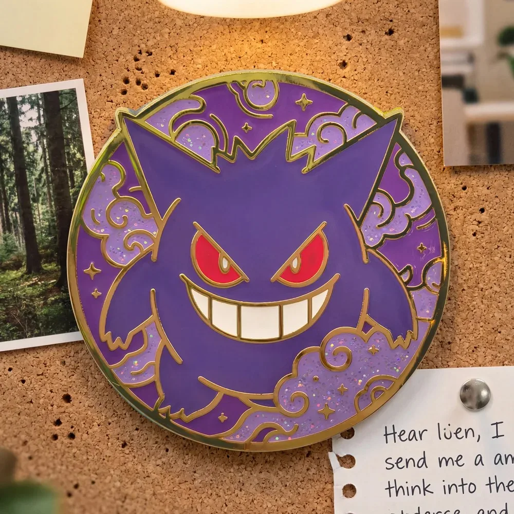 Pokemon Hard Enamel Pins Elf Anime Cartoon Lapel Pins for Backpacks Clothes Gengar Badges Cute Brooch Jewelry Gifts for Friends view 3