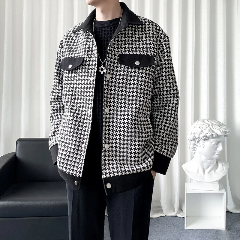 2024 autumn new arrival thicken coat male high quality casual plaid pattern jacket men,men's casual jackets,plus-size M-3XL