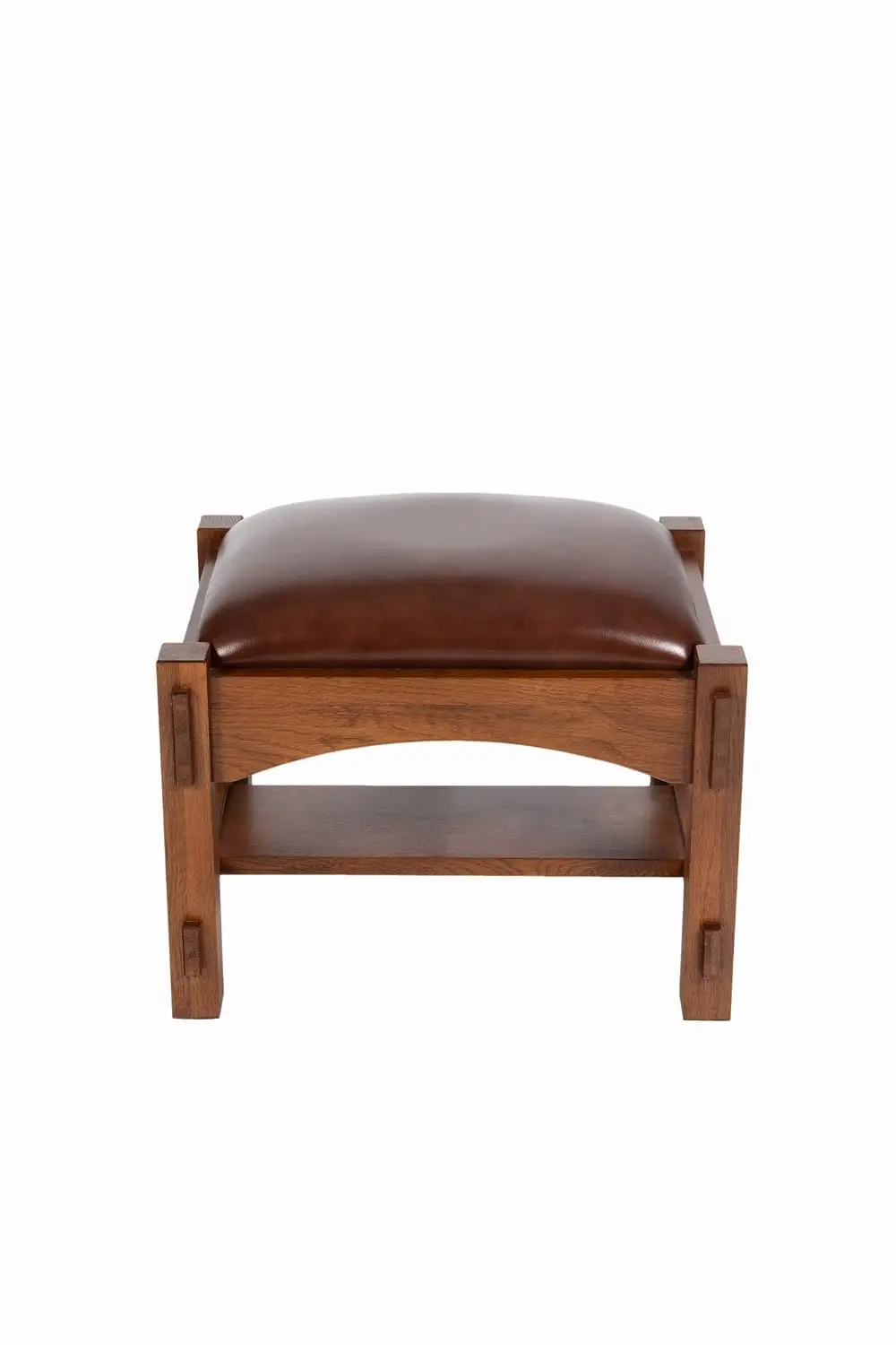 Craftsman Mission Mortise & Tenon Foot Stool Solid Wood Chestnut Finish Living Room Bedroom, Customized