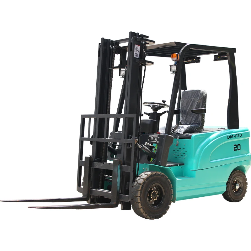 2 - Ton Electric Forklift: 6 Lead - Acid Batteries, Dual - Stage Mast, Thickened Frame, Solid Tires for Loading & Stacking​