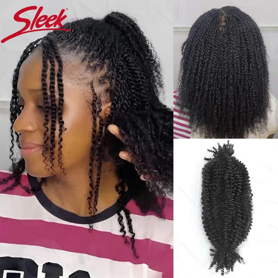 22 بوصة QVR غريب تويست الكروشيه تجديل 100% حزم الشعر البشري أنيق شعر بشري مجعد السائبة 1 قطعة الشعر الأفرو غريب الخامس السائبة