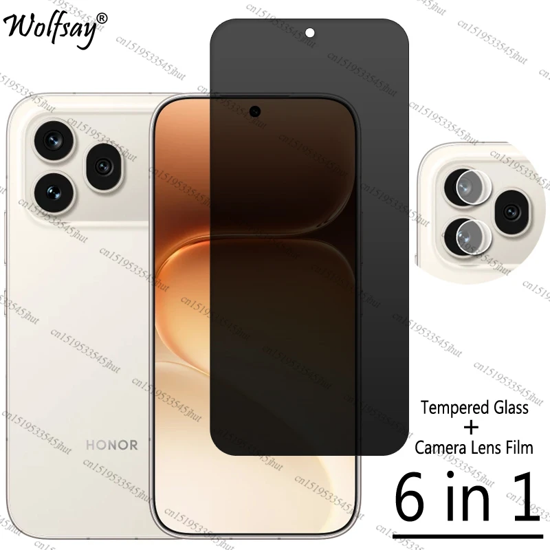 Sichtschutzfolie für Honor 600 Pro, Anti-Spionage-Schutz aus gehärtetem Glas, Kameraobjektivschutzfolie für Honor 600 Pro, Glas für Honor 600 Pro