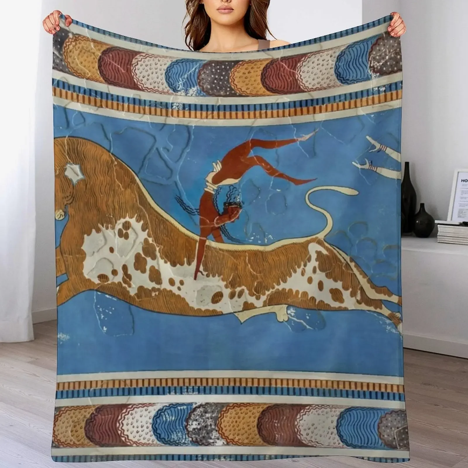 Minoan Throw Blanket Luxury St funny gift For Sofa Thin Blankets