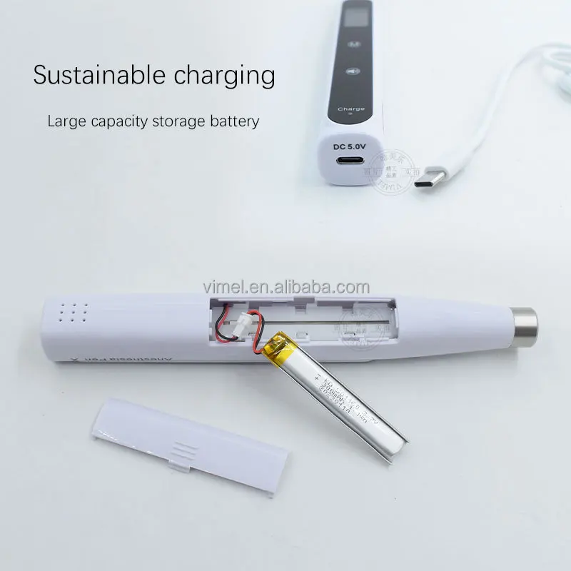 

Dental Oral Anesthesia Injector Portable Painless Wireless Local Anesthesia with Operable LCD Display Chargeable & Suction Back
