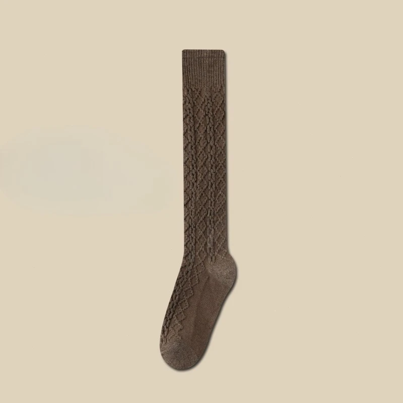 6 paia di calzini semplici e caldi al polpaccio da donna, calzini lunghi versatili alla moda, calzini alti al ginocchio comodi e casual autunno inverno