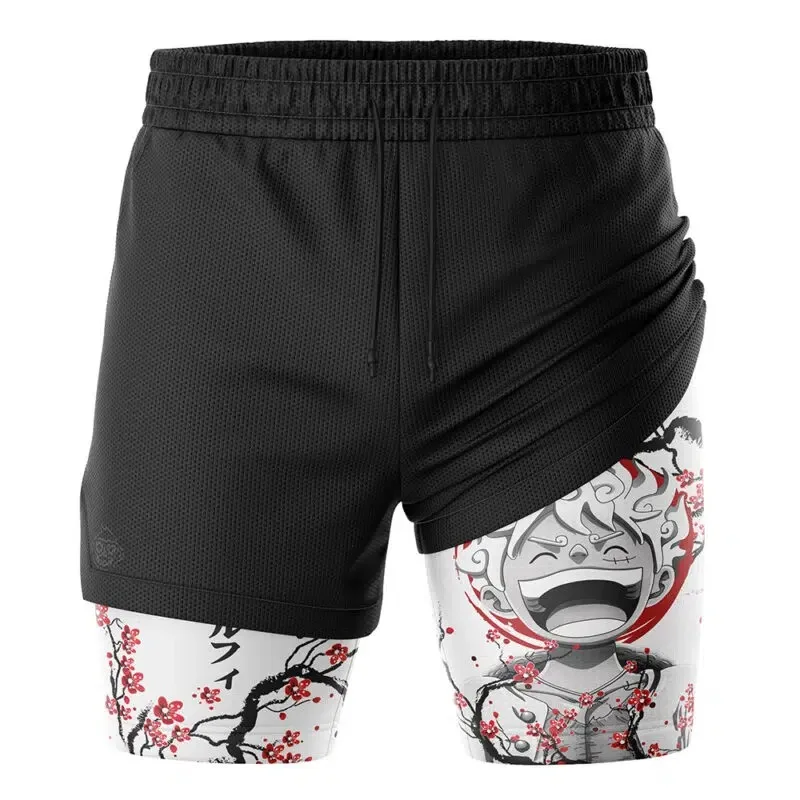 Double-layer Quick-dry Fake Two-piece Men's Sports Shorts