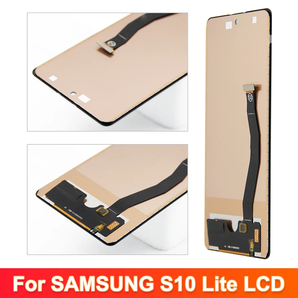 100% Tested  TFT Lcd Display Samsung S10 Lite G770F LCD Display Touch Screen Digitizer Assembly for Samsung S10 Lite LCD