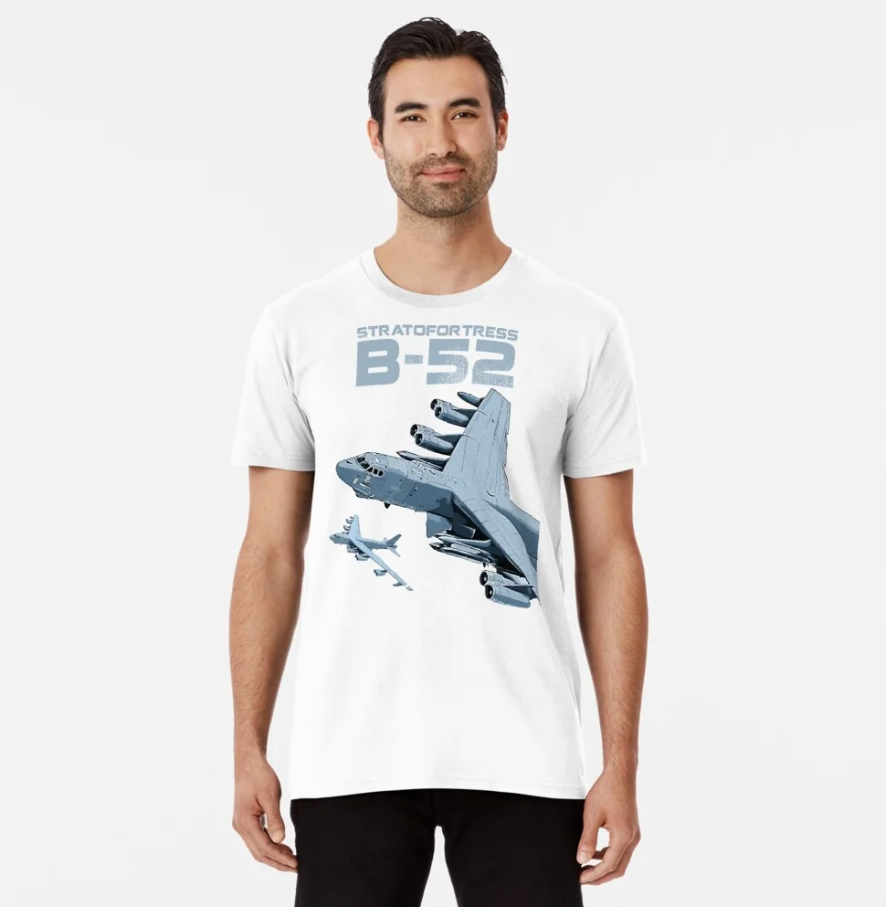 US Air Force B-52 Stratofortress Heavy Bomber T Shirt. New 100% Cotton Short Sleeve O-Neck Casual Mens T-shirts Size S-3XL