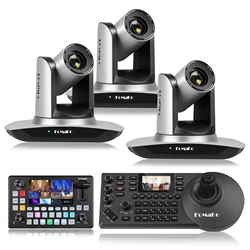 FoMaKo AI Auto Tracking 20X HDMI PTZ Camera Bundle with PTZ Camera Controller and Video Mixer Switcher for Conference, Education