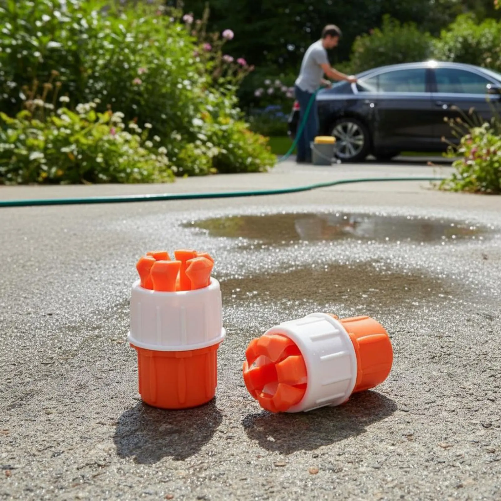 Water Hose Quick Connector Long-Lasting Universal Tap Quick Connector Plastic Hose Pipe Adapter No-Tools-Required Installation