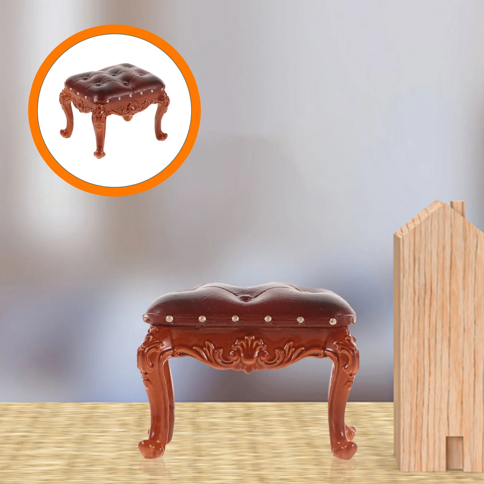 เก้าอี้ตุ๊กตามินิเฟอร์นิเจอร์ห้องนอนอุปกรณ์ Miniature Decor ตกแต่ง Dolly เก้าอี้