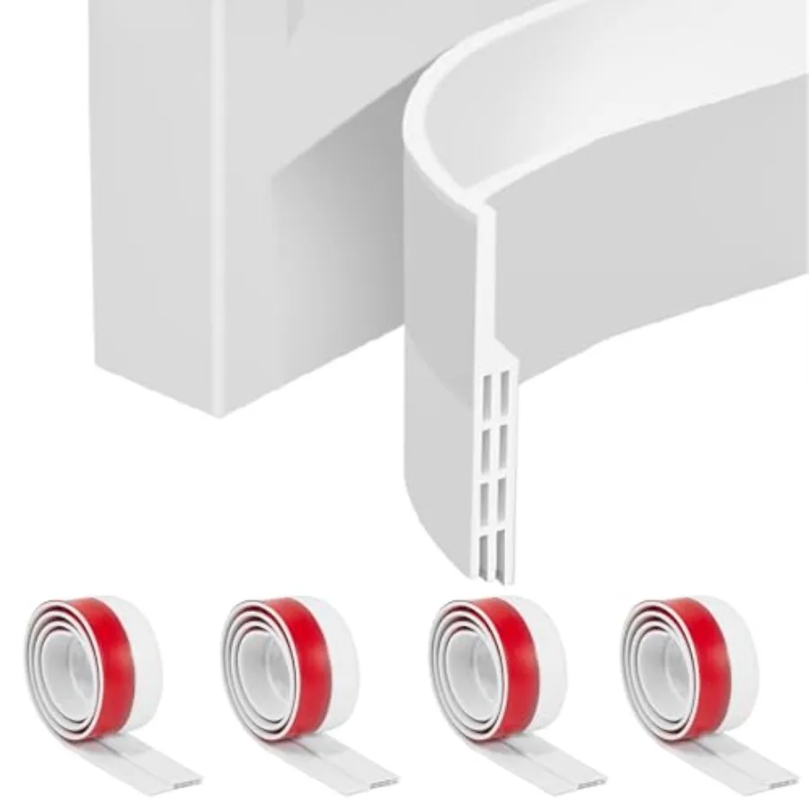 

4Pcs Door Draft Stopper, Under Door Sweep Adjustable Weather Stripping Door Seal, Door Bottom Seal Blocker Noise Cold Air Insul