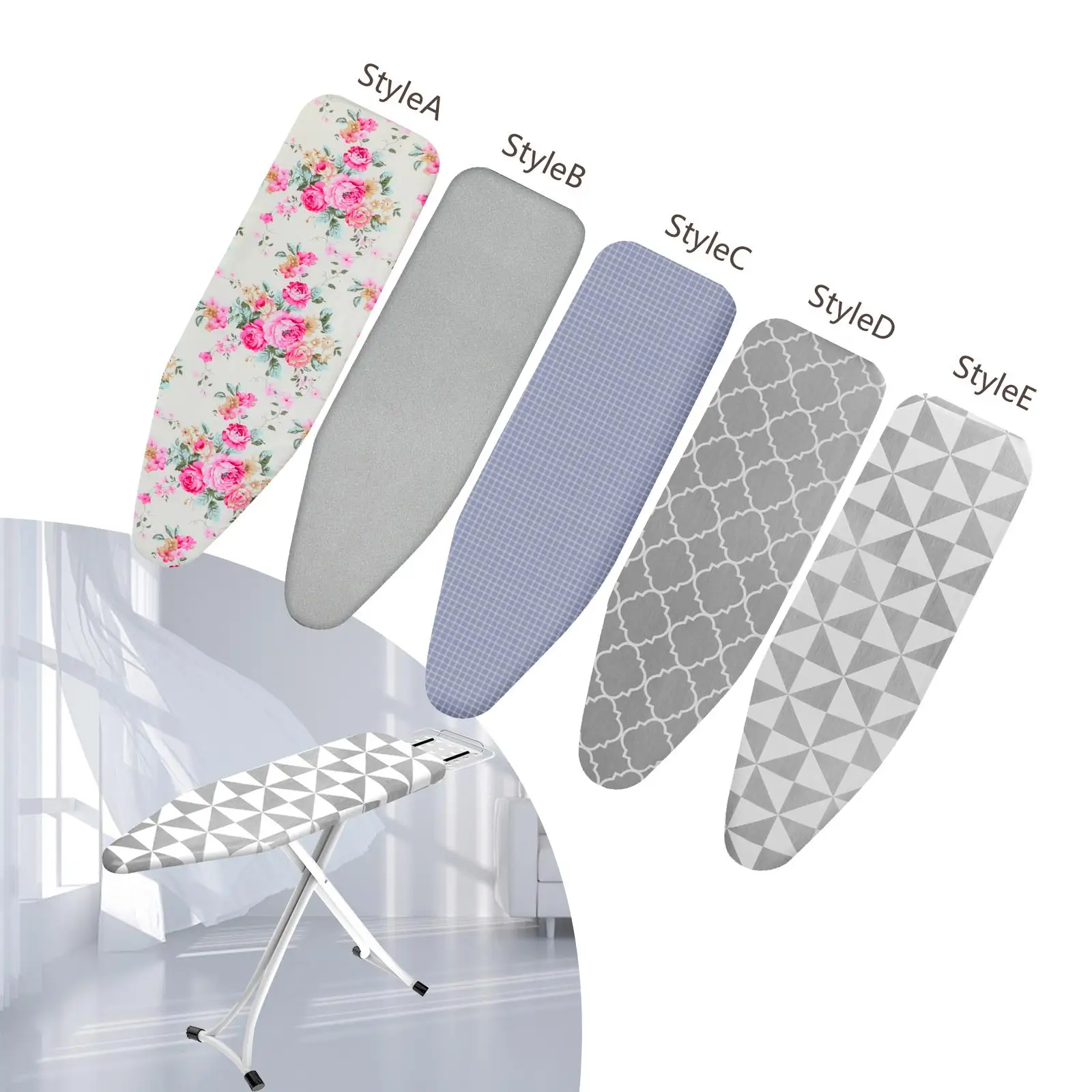 Elastic Ironing Board Cover Resists Scorching Heat Insulation Stain Resistant Ironing Table Cover Protector Laundry Supplies