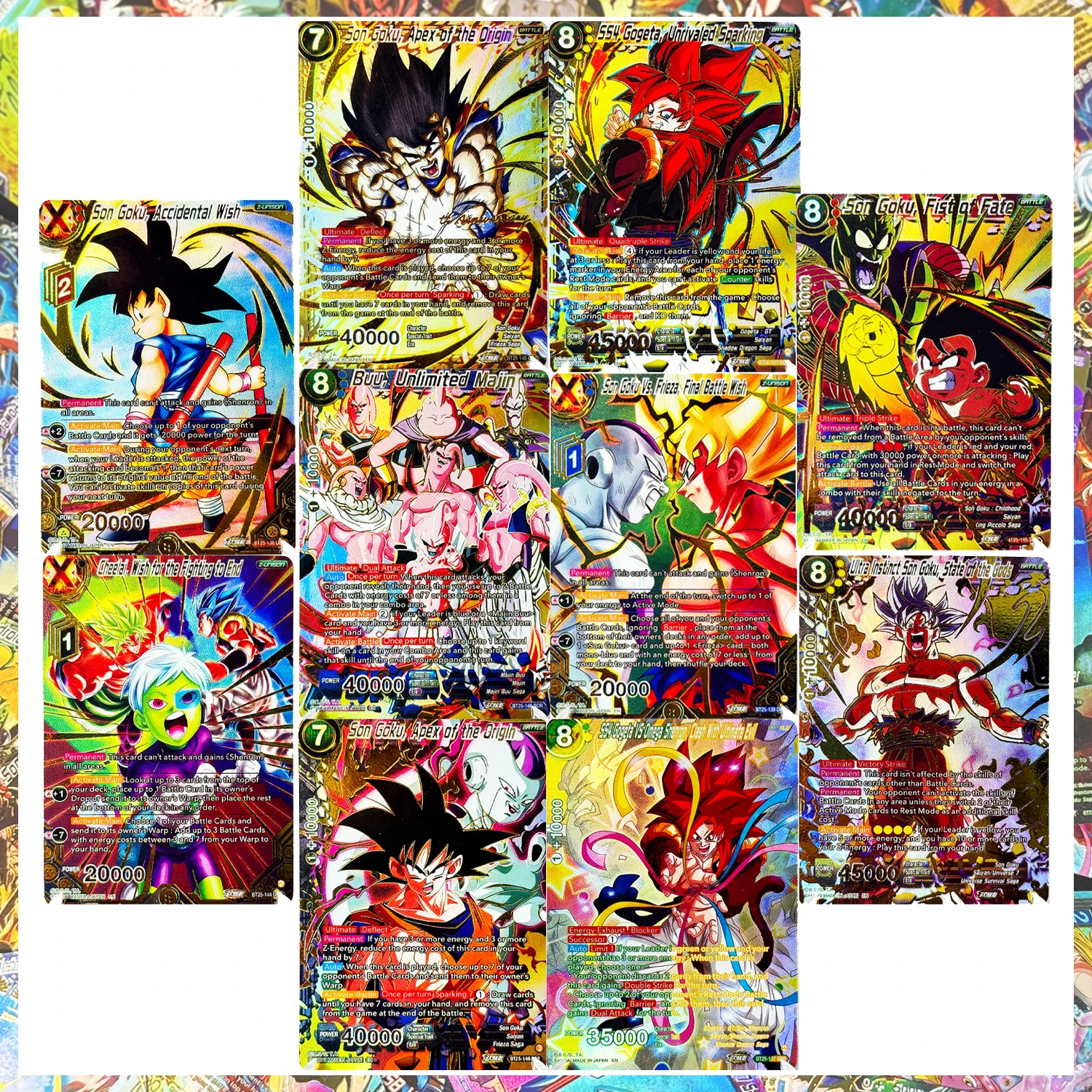 

Коллекционные карточки Dragon Ball Super Masters: Легенда о Драгонболлах, Сон Гоку, аниме-реплика, высококачественные карточки с фольгированной текстурой