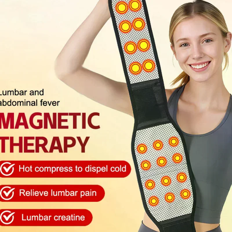 

Регулируемый магнитный поясной ремень для терапии спины для женщин и мужчин, массажная стальная пластина, поддерживающая защита, самонагревающийся массажерный ремень