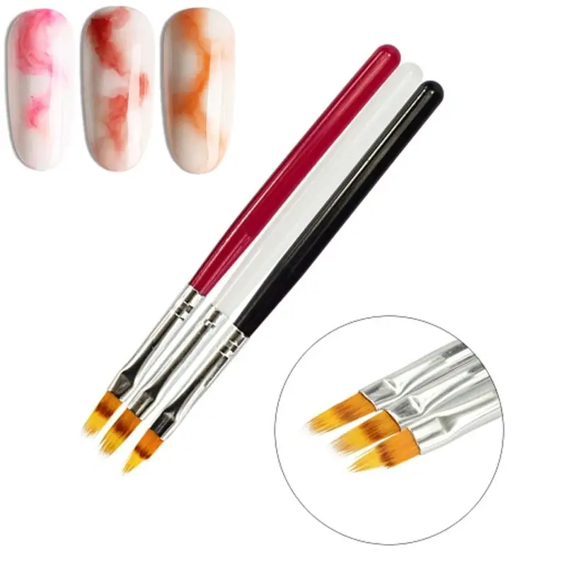 1pcs Nail Brush Acrylic Nail Art UV Gel Gradient Bloom Painting Brush Nail Design DIY Manicure Tools image 2
