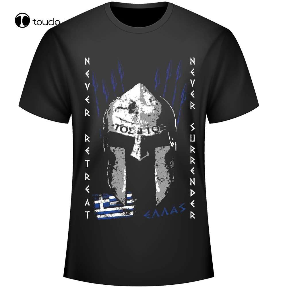 

Never Retreat Never Surrender. Spartan Warriors Helmet Men'S T-Shirt. Summer Cotton Short Sleeve O-Neck Unisex T Shirt New S-5Xl