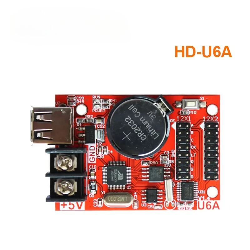 

HD-U6A U-disk Single Color Led Card Work for Single Color & Dual Color Led Screen Display Module Controller