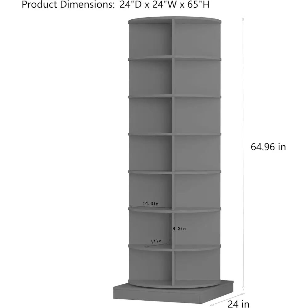 Rotating Shoe Rack Tower, 7-Tier Spinning Shoe Rack, ree Standing 360° Revolving Shoe Organizer Can Hold 28 Pairs o Shoes or Ent