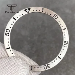 38mm*31.5mm Steel Flat Bezel Insert Silver Brushed Ring Fit for SKX007 Watch Case Wristwatch Mod Accessories Parts Replacements