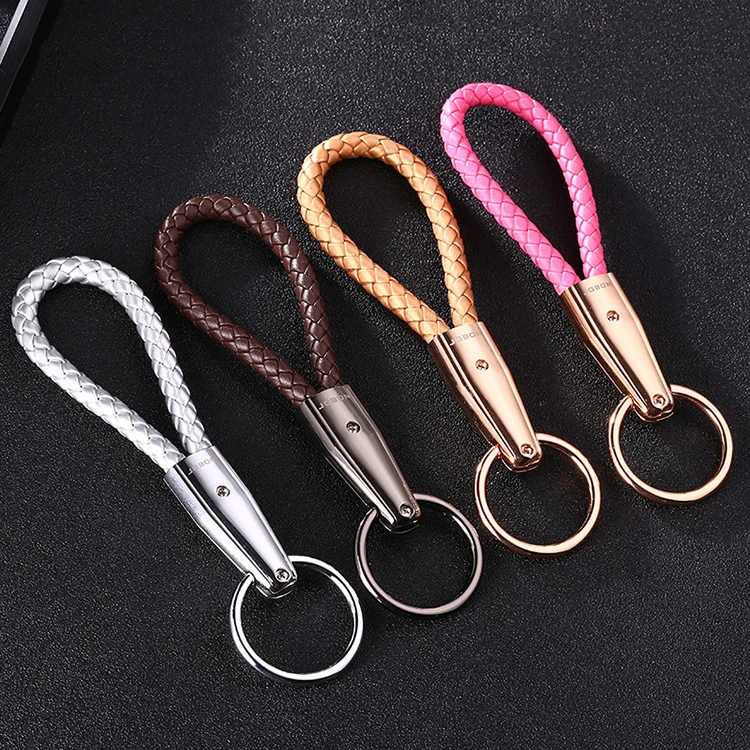 Jobon Trendy Keychain Braided Rope Car Key Chain Men Women Luxury for Key Ring Holder Bag Pendant Couple Xmas Gifts for Jewelry