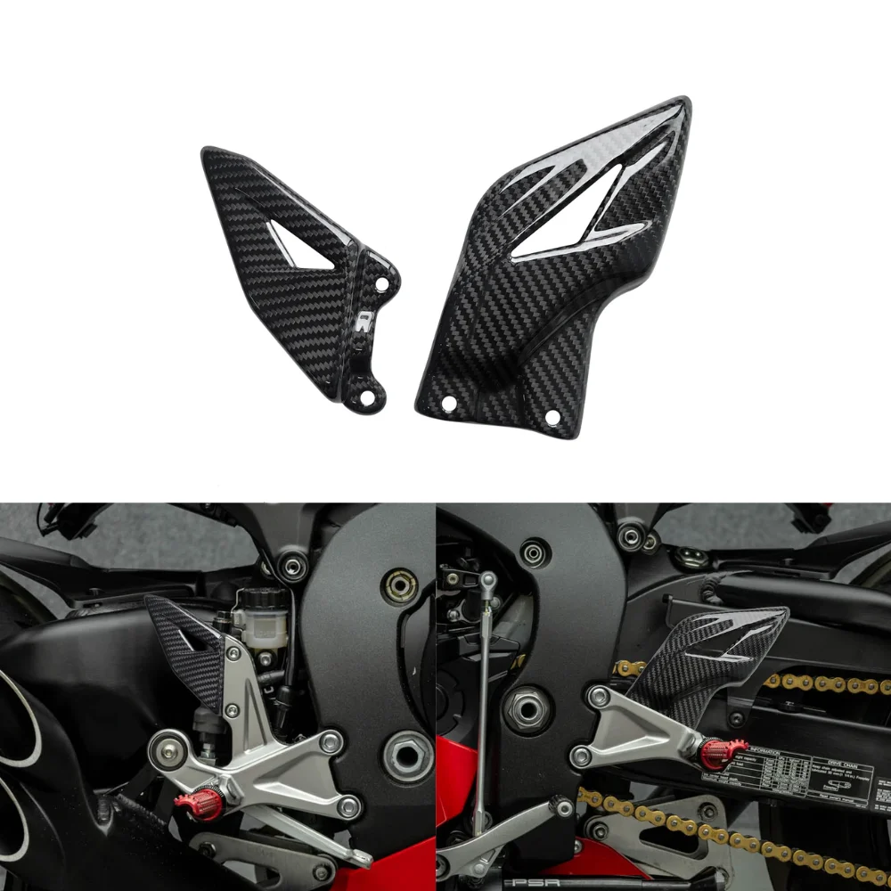 

Carbon Fiber Heel Guard Foot Peg Cover for Honda CBR1000RR (2008–2024) Motorcycle