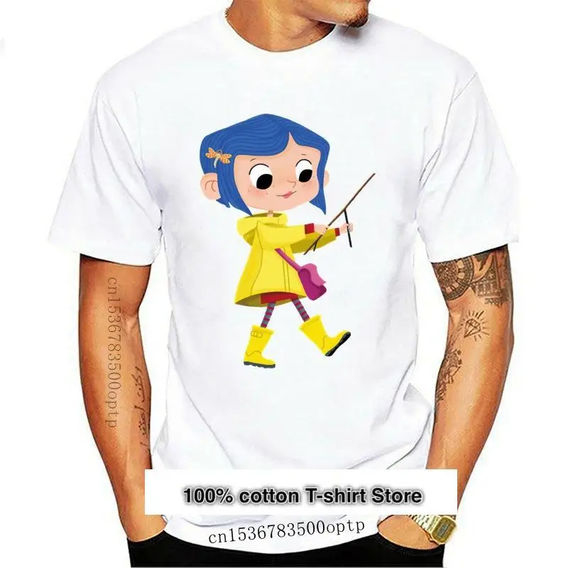 Camisetas De Coraline Harajuku, camiseta blanca Natural, camiseta de manga corta de marca, hip hop