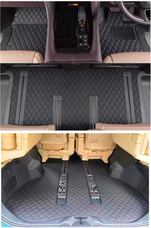 

Комплект автомобильных ковриков на весь салон + коврик в багажник для праворульных Toyota Alphard 7/8 мест 2024-2026 годов, нескользящие, водонепроницаемые.