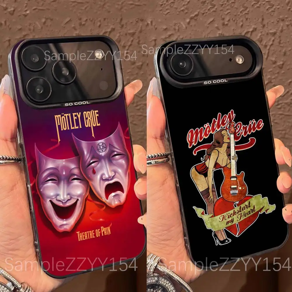 

M-MotleyS Rock C-CrueS Phone Case For iPhone 17,16,15,14,13,12,X,8,Pro,Max,Plus,E,SE4,Air,Mini Black IMD Matte