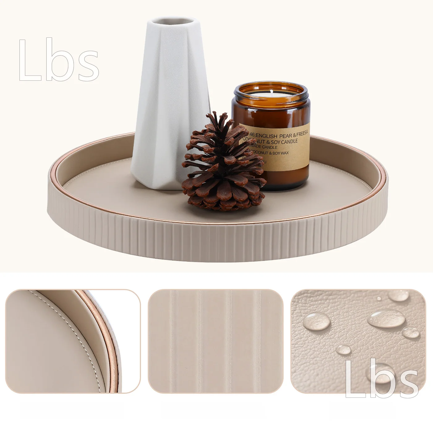 Light Luxury Ins-Style Storage Tray, Entryway Key Organizer, Desk Cosmetic, Perfume & Aromatherapy Holder for Home Organ