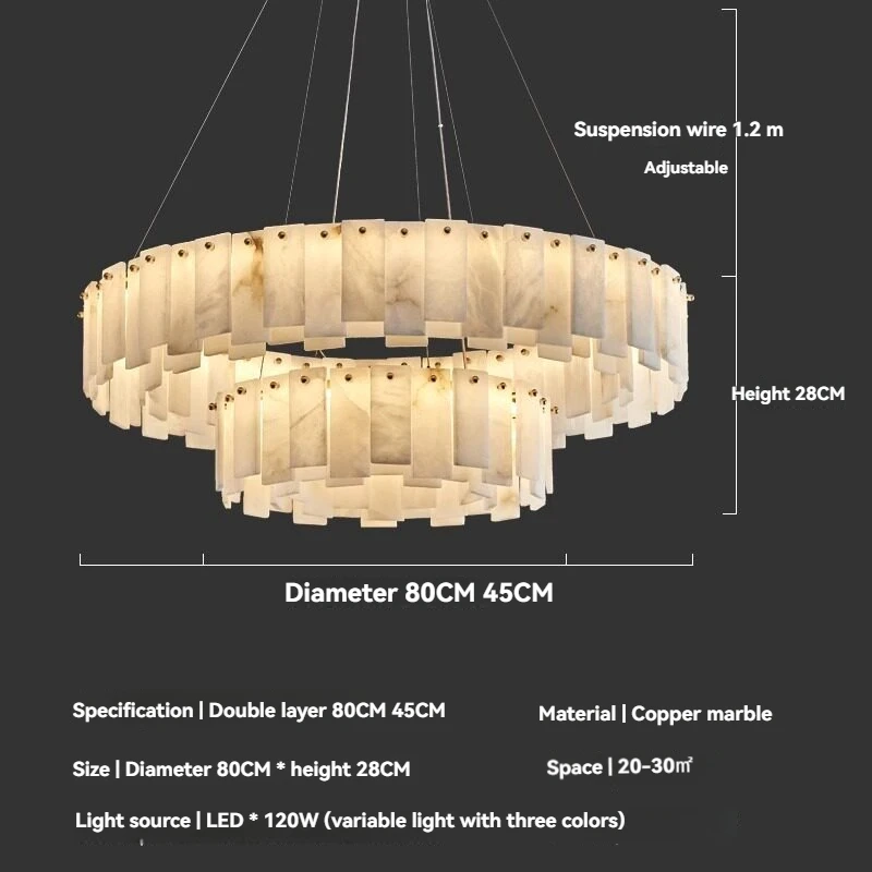 Luxe LED marmeren kroonluchter woonkamer natuursteen hanglamp voor villa salon restaurant gouden eettafel hanglamp