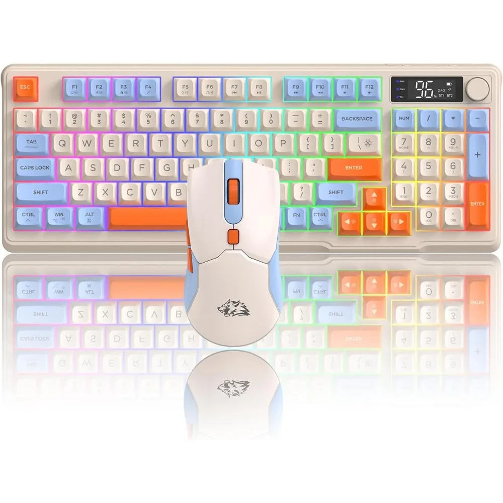 RGB Backlit Mechanical Gaming Keyboard & 4000 DPI Mouse Combo for PC/Laptop/Mac