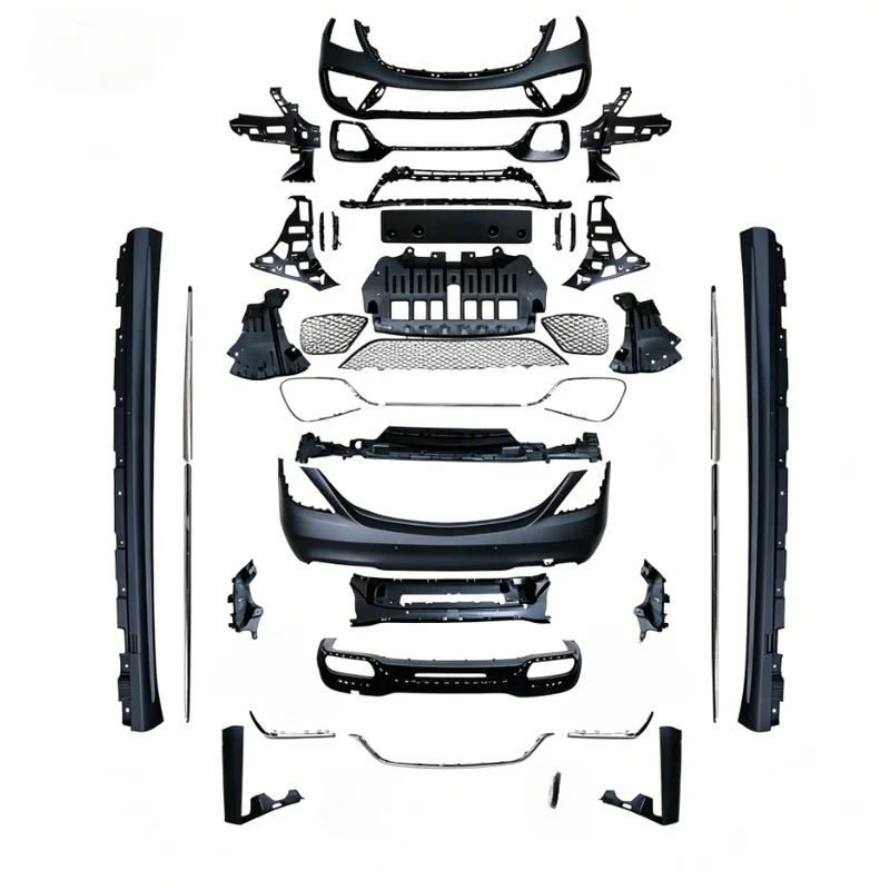 High Quality S65 Style ABS Plastic Full Body Kit With Bumper Side Skirts For S Class W222 2014-2020 Exterior Tuning Parts