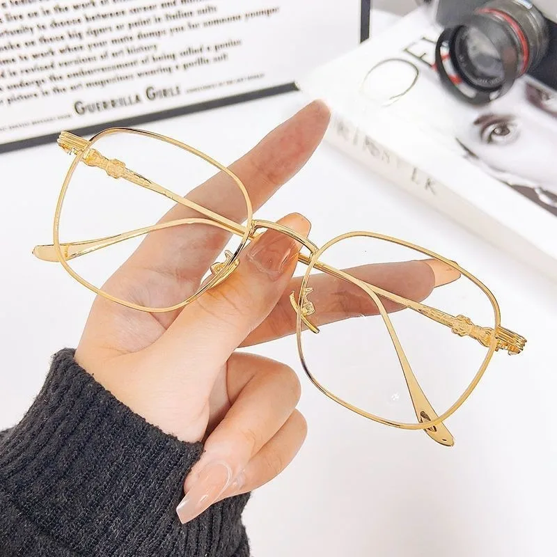 INS Moda Rodada Anti Radiação Armação de Metal Óculos Mulheres/Homens Óculos