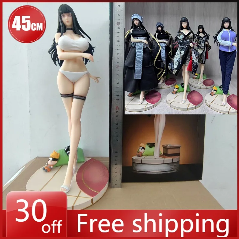 ฟิกเกอร์อนิเมะเกม ฮิโนะตะ ฮิยูกะ ขนาด 45 ซม. เสื้อผ้าเปลี่ยนได้ ของสะสมอนิเมะ โมเดลตั้งโต๊ะ ของตกแต่ง ของขวัญวันหยุด