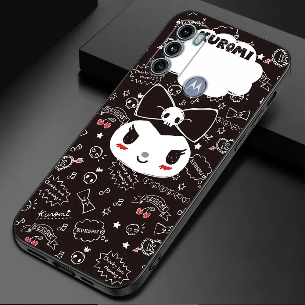 Case for Motorola Moto G22 G200 5G G50 G32 G52 G72 G53 G73 G60 G60s G51 G71 G31 G30 Silicone Sanrio Kuromi Cute Cover