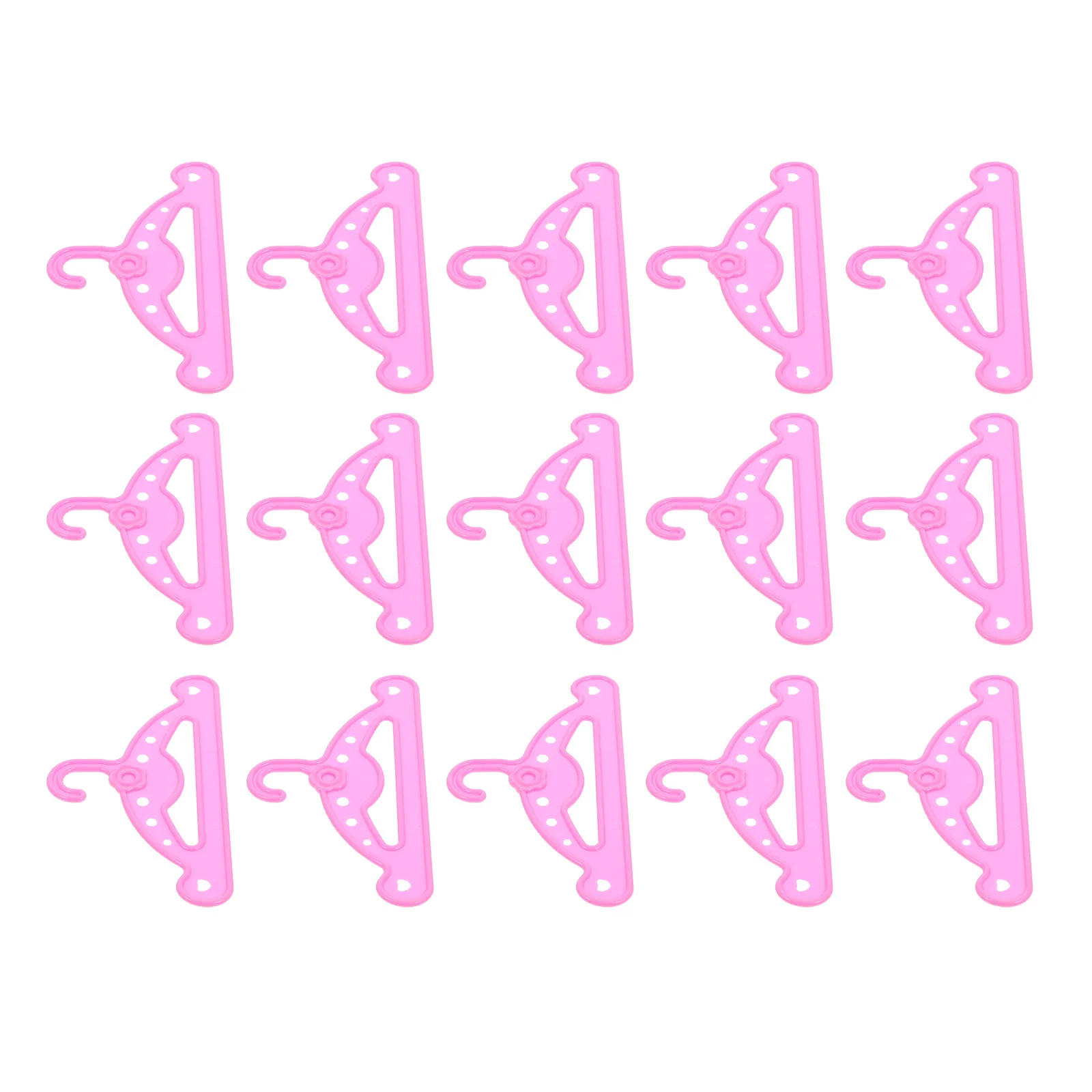 15 Pcs Coat Hangers Christmas Sock Stand Rack DIY Crafts Baby Dress Holding Plastic Clothes Support Pink